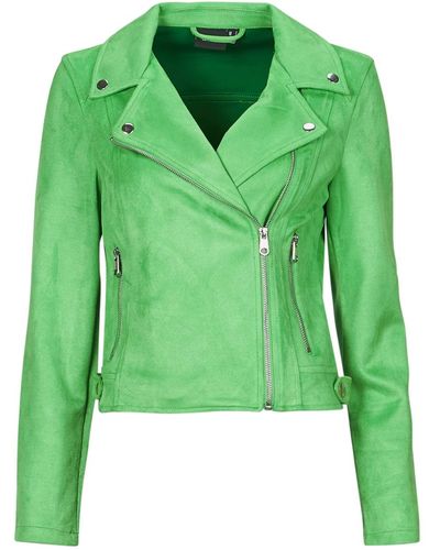 Vero Moda Leather Jacket Vmjose - Green