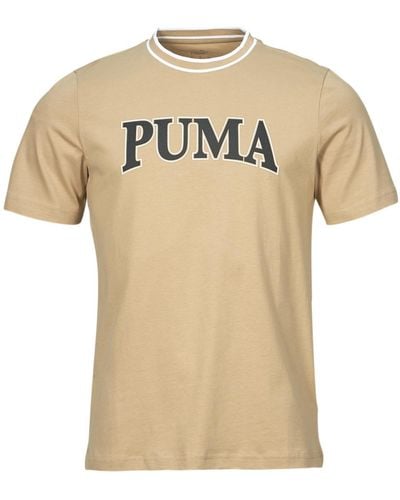 PUMA T Shirt Squad Big Graphic Tee - Natural