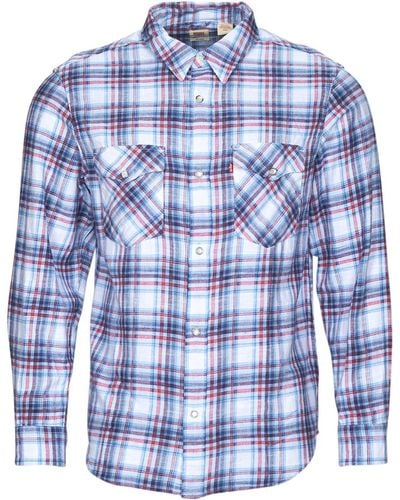 Levi's Long Sleeved Shirt Relaxed Fit Western - Blue