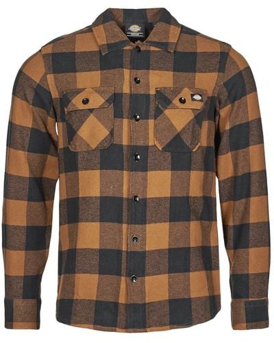 Dickies New Sacramento Shirt Long Sleeved Shirt - Brown