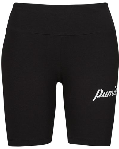 PUMA Shorts Ess+ Blossom 7 Script Short Tights - Black