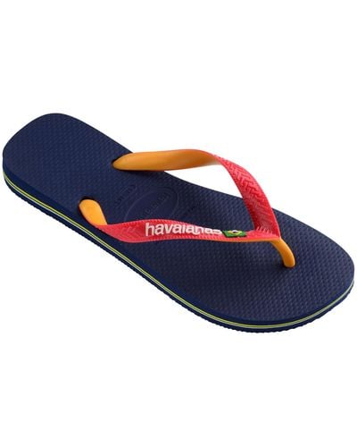 Havaianas Flip Flops / Sandals (shoes) Brasil Mix - Blue