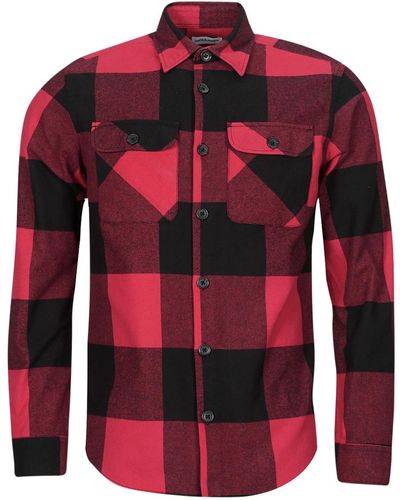 Jack & Jones Long Sleeved Shirt Jjedarren Buffalo Overshirt Ls - Red