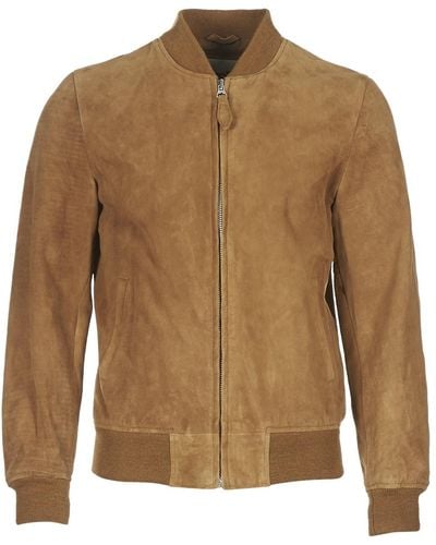 Schott Nyc Lc301 Men's Leather Jacket In Brown