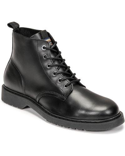 Jack & Jones Jfw Whastings Leather Mid Boots - Black