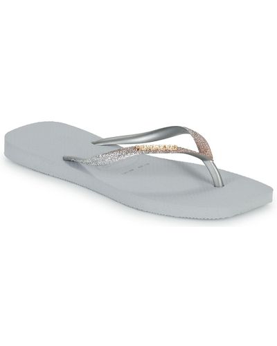 Havaianas Flip Flops / Sandals (shoes) Square Glitter - Grey