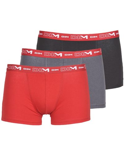 DIM Coton Stretch Boxer Shorts - Red