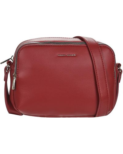 David Jones 6823-1 Shoulder Bag - Red