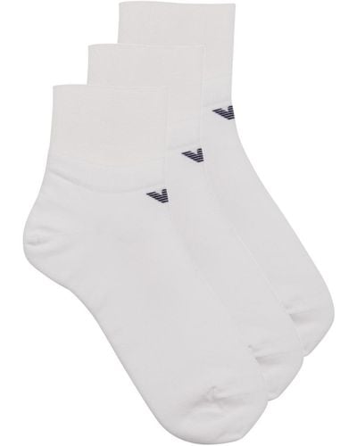 Emporio Armani Socks In-shoe Socks Pack X3 - White