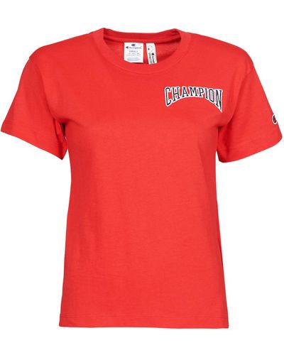 Champion Crewneck T Shirt T Shirt - Red