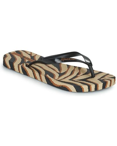 Ipanema Animale Print Fem Flip Flops / Sandals (shoes) - Brown