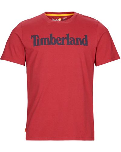 Timberland Ss Kennebec River Linear Tee T Shirt - Red