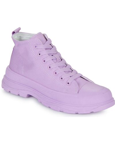 Moony Mood Shoes (high-top Trainers) Higher - Purple