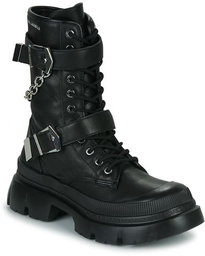 Karl Lagerfeld Trekka Max Hi Buckle Boot Mid Boots - Black
