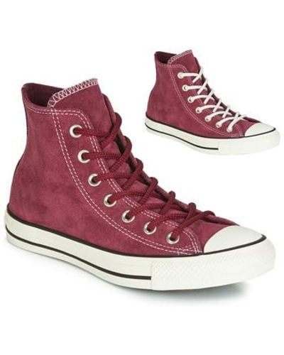 Converse Shoes (high-top Trainers) Ctas Base Camp - Red