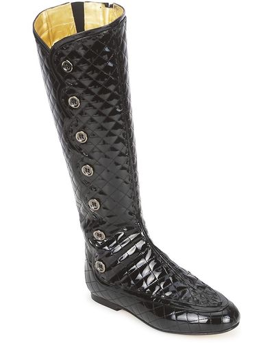 French Sole Pumpkin High Boots - Black