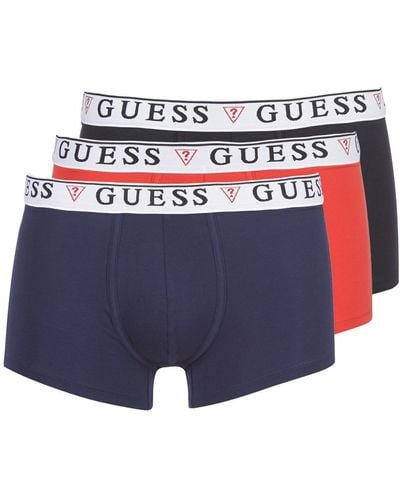 Guess Boxer Shorts Brian Boxer Trunk Pack X4 - Blue