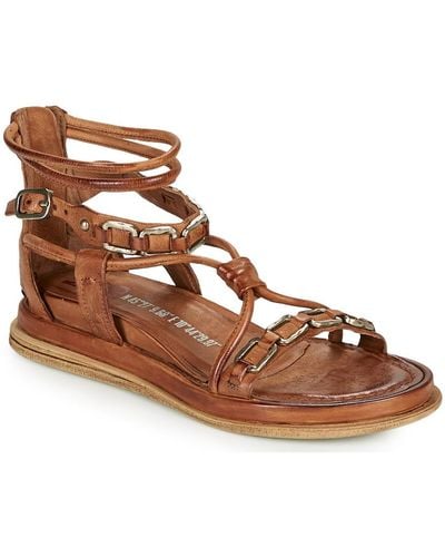 A.s.98 Pola Square Sandals - Brown
