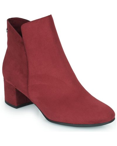 Tamaris Simeon Low Ankle Boots - Red