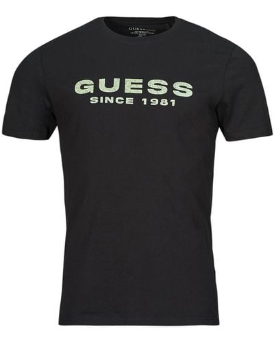 Guess T Shirt Cn Logo - Black