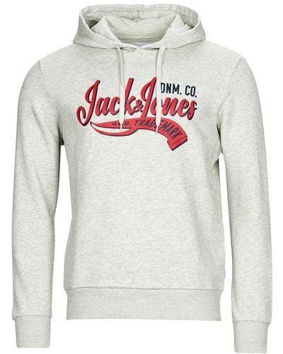 Jack & Jones Sweatshirt Jjelogo Sweat Hood 2 Col 23/24 - Grey