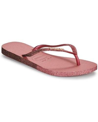 Havaianas Flip Flops / Sandals (shoes) Slim Sparkle Ii - Pink