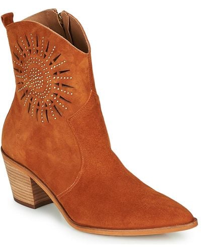 Fericelli Meylia Low Ankle Boots - Brown