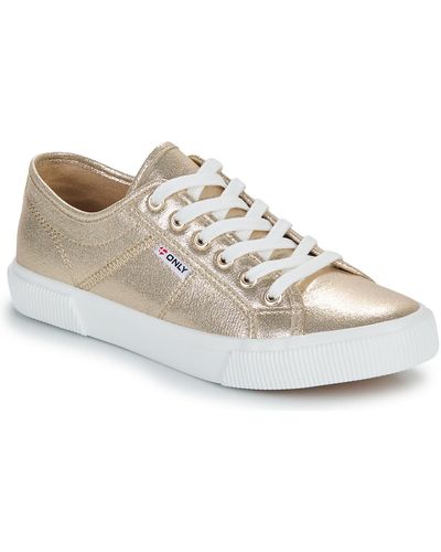 ONLY Shoes (trainers) Onlnicola Canvas Trainer Metallic - White