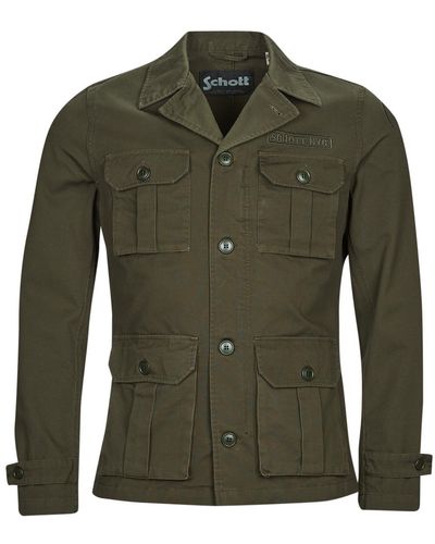 Schott Nyc Leather Jacket Shafter - Green