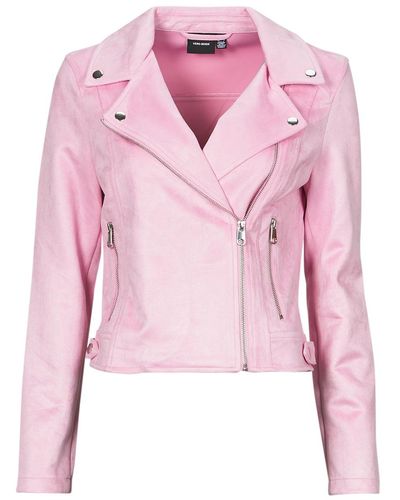 Vero Moda Leather Jacket Vmjose - Pink
