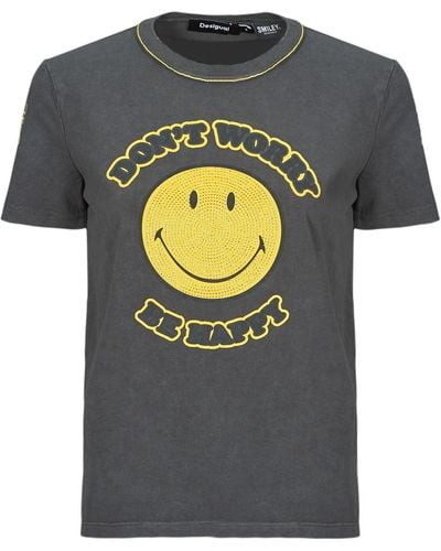 Desigual T Shirt Ts_more Smiley - Grey