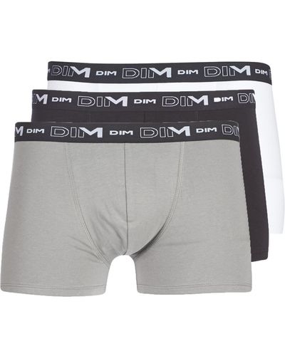 DIM Coton Stretch X3 Boxer Shorts - Grey