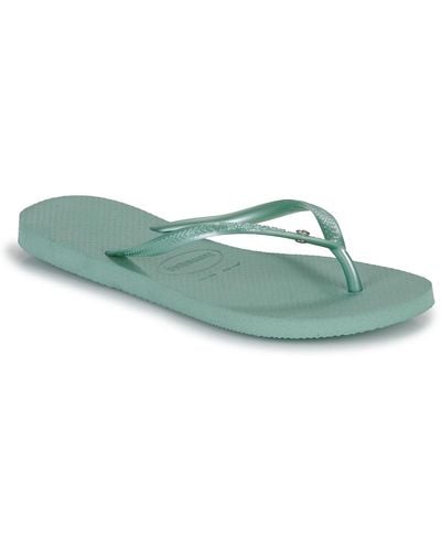 Havaianas Flip Flops / Sandals (shoes) Slim Crystal Swii - Green