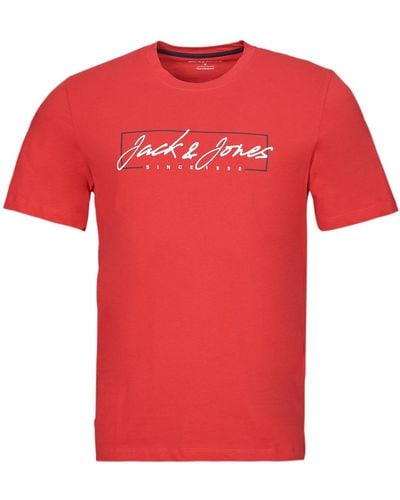 Jack & Jones T Shirt Jjzuri Tee Ss Crew Neck - Red