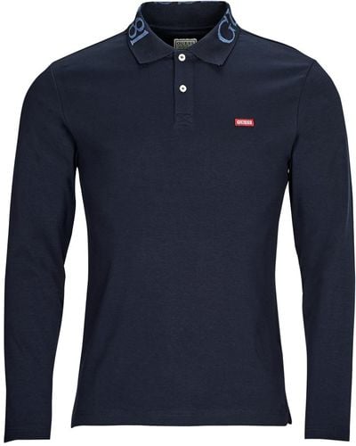 Guess Polo Shirt Oliver Ls Polo - Blue