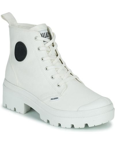 Palladium Pallabase Twill Shoes (high-top Trainers) - Blue