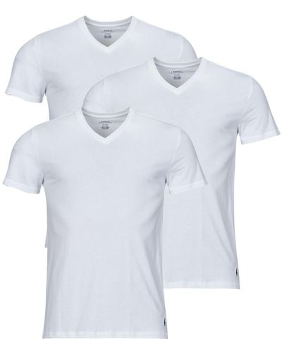 Polo Ralph Lauren T Shirt S / S V-neck-3 Pack-v-neck Undershirt - Blue