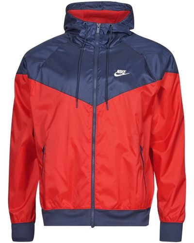 Nike Heritage Hooded Jacket Windbreakers - Red