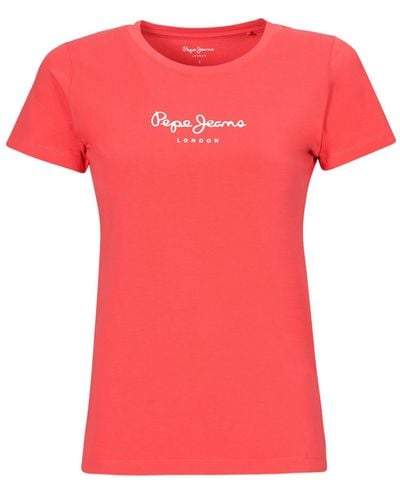Pepe Jeans T Shirt New Virginia Ss N - Pink