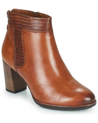 Tamaris Feelina Low Ankle Boots - Brown