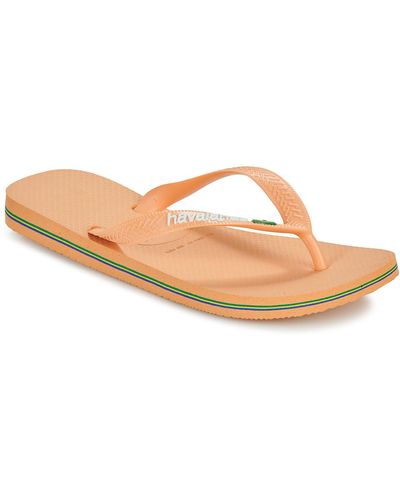 Havaianas Flip Flops / Sandals (shoes) Brasil Logo - Brown