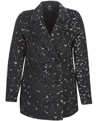 Vero Moda Vmcocoleopard Women's Coat In Grey - Black