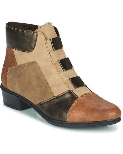 Rieker Low Ankle Boots - Brown