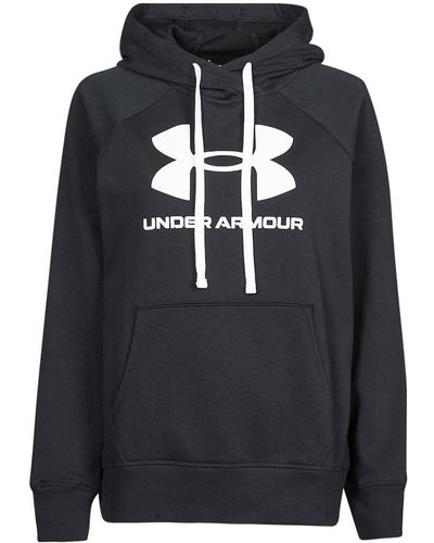 Under Armour Rival Fleece Logo Hoodie Sweatshirt - Black