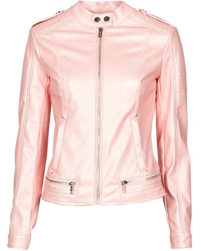 Guess New Tammy Jacket Leather Jacket - Pink