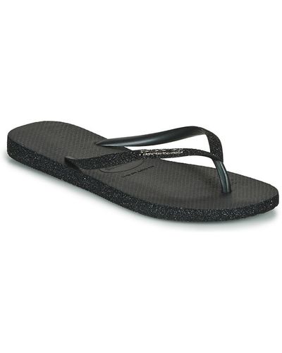 Havaianas Slim Sparkle Ii Flip Flops / Sandals (shoes) - Black