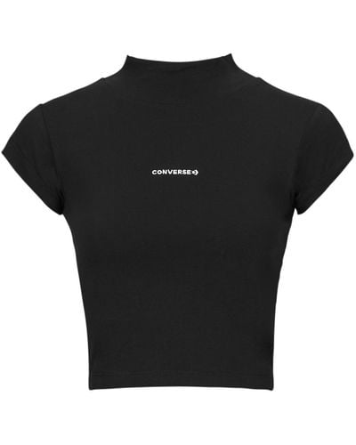 Converse T Shirt Wordmark Top Black