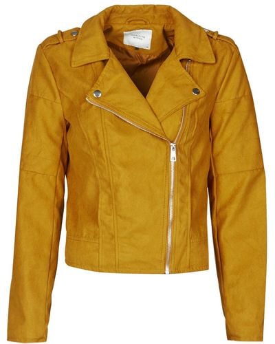 Jdy Leather Jacket New Peach - Yellow