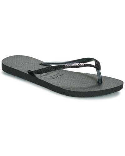 Havaianas Flip Flops / Sandals (shoes) Slim Glitter Ii - Black