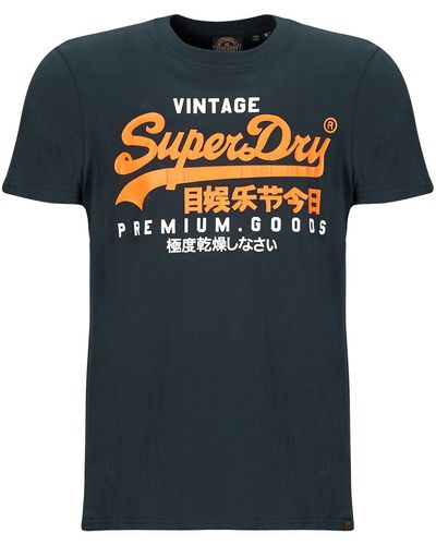 Superdry T Shirt Vl Duo Tee - Blue